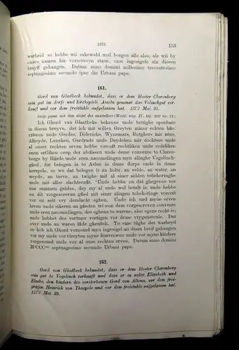 Urkundenbuch des Clarissenklosters, späteren Damenstiftes Clarenberg bei Hörde