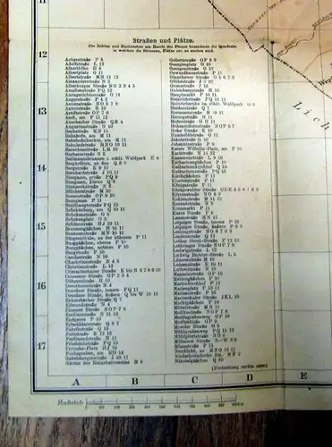 Straßenplan der Kreisstadt Zwickau 51 x63 cm um 1915 Ortskunde Führer Guide