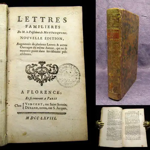 Montesquin, Ch. 1768 Lettres Familiere - Nouvelle Edition