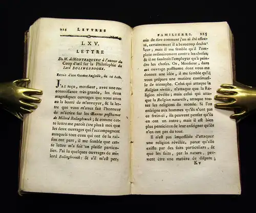 Montesquin, Ch. 1768 Lettres Familiere - Nouvelle Edition