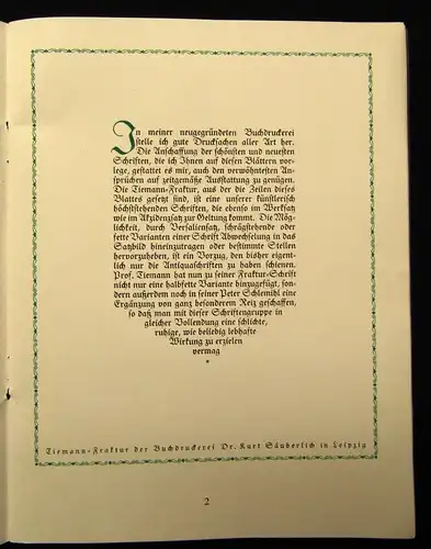 Die 12 schönsten Schriften Buchdruckerei Säuberlich 1922 selten Schriftgießerei