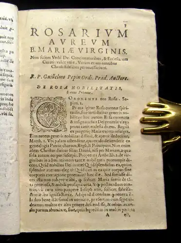 Pepin 1592 Rosarium aureum B. Mariae Virginis non solum verbi [...] Einband