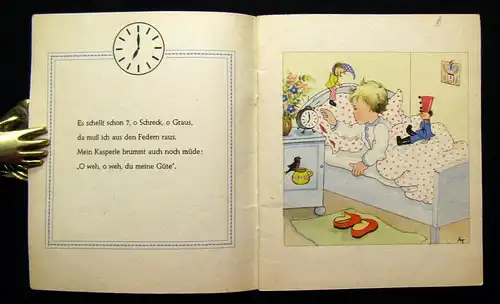 Tesdorpf Welcher kleine Wicht kennt die Uhr noch nicht? 1949 Kinderbuch lernen