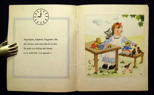 Tesdorpf Welcher kleine Wicht kennt die Uhr noch nicht? 1949 Kinderbuch lernen