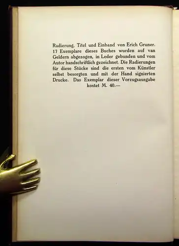 Bethge Don juan Tragikömödie in drei Akten um 1910 Radierung von Erich Gruner