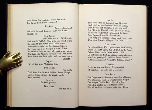 Bethge Don juan Tragikömödie in drei Akten um 1910 Radierung von Erich Gruner