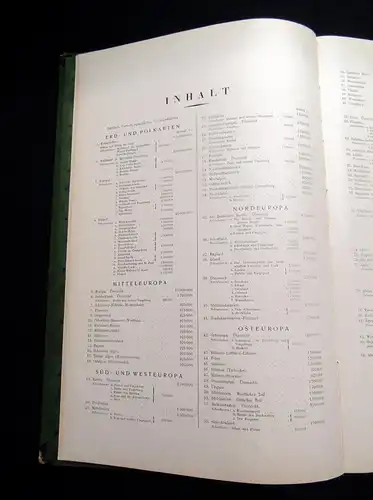 Stieler 1926/1927 Stielers Hand-Atlas - 254 Haupt- und Nebenkarten in Kupfer