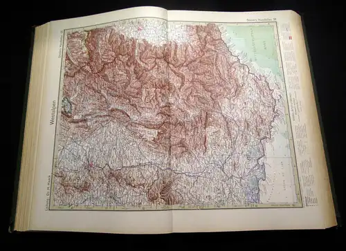 Stieler 1926/1927 Stielers Hand-Atlas - 254 Haupt- und Nebenkarten in Kupfer