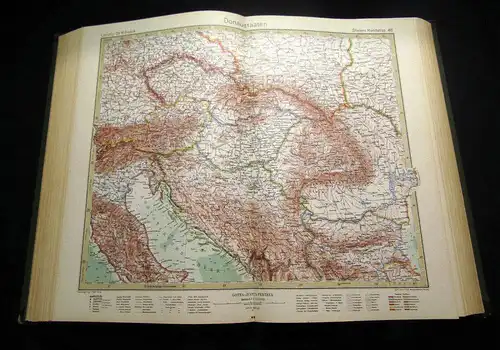 Stieler 1926/1927 Stielers Hand-Atlas - 254 Haupt- und Nebenkarten in Kupfer