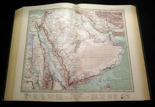 Stieler 1926/1927 Stielers Hand-Atlas - 254 Haupt- und Nebenkarten in Kupfer