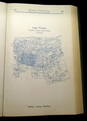 Stieler 1926/1927 Stielers Hand-Atlas - 254 Haupt- und Nebenkarten in Kupfer