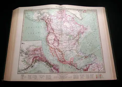 Stieler 1926/1927 Stielers Hand-Atlas - 254 Haupt- und Nebenkarten in Kupfer