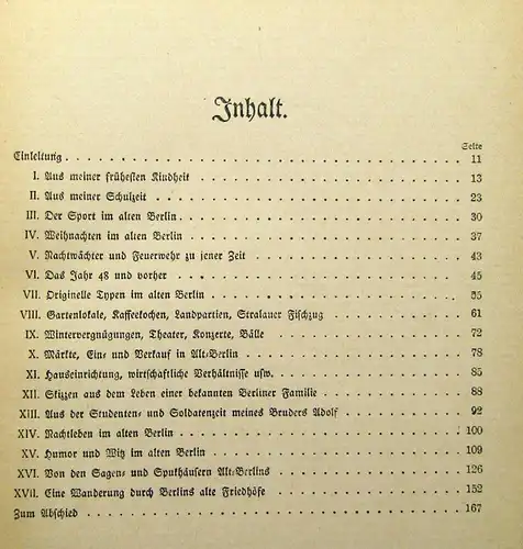 Nalli-Rutenberg Das alte Berlin Erinnerungen um 1920 Geschichte Landeskunde