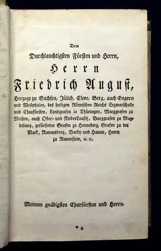 Richter Digesta Juris Saxonici vollst. Auszug derer neuesten sächs. Rechte 1774