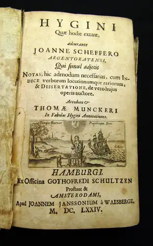 Hyginus 1674 Hygini quae hodie extant adcurante Joanne Scheffero, qui simul...