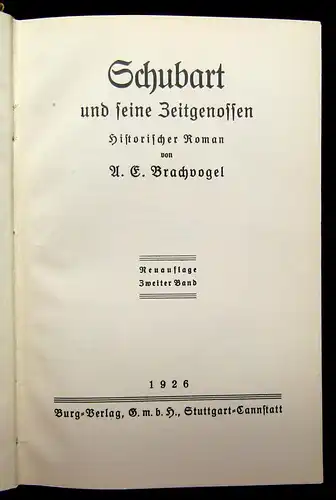 Brachvogel Schubart und seine Zeitgenossen 2 Bde 1926 Buchbinder-Handeinband