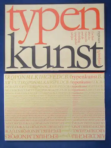 Fischer Typenkunst Typo Art, 50 Abbildungen 1973 Schriftarten Technik Druck js
