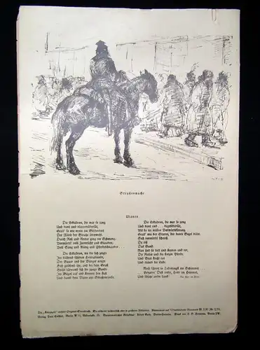 Cassirer Kriegszeit Künstlerflugblätter Nr.17 4 Original Lithographien 1914