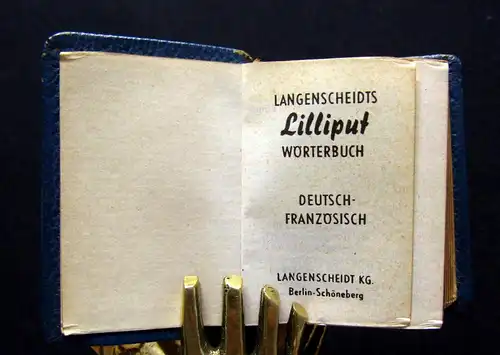 Langenscheidts Lilliput Wörterbuch Dt.-Franz., Dt.-Eng. u.a. 1930 Minibuch