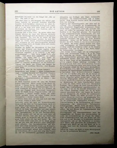 Pfemfert Die Aktion XV. Heft 12 1925 Schrei nach Blut und Mussolini Militaria