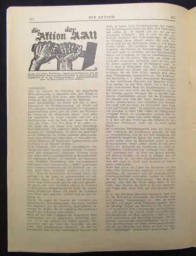 Pfemfert Die Aktion XV. Heft 12 1925 Schrei nach Blut und Mussolini Militaria