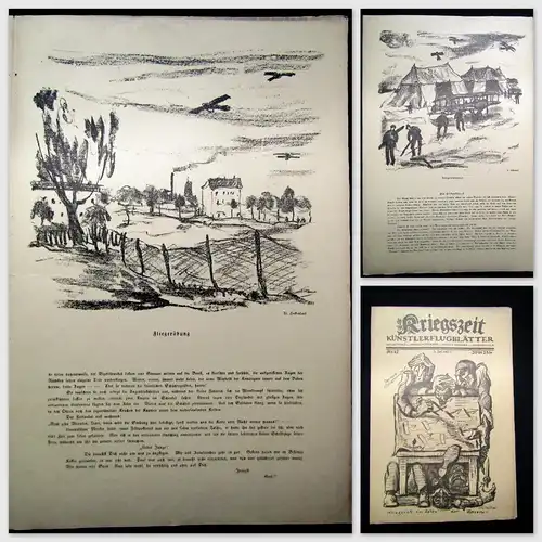 Cassirer Kriegszeit Künstlerflugblätter Nr.47 4 Original Lithographien 1915