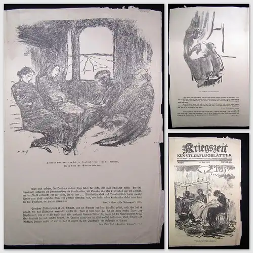 Cassirer Kriegszeit Künstlerflugblätter Nr.36 4 Original Lithographien 1915