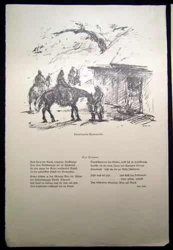 Cassirer Kriegszeit Künstlerflugblätter Nr.37 4 Original Lithographien 1915