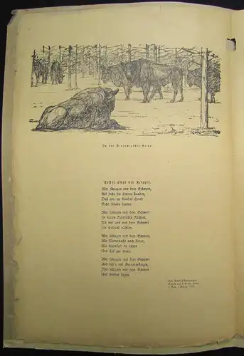 Cassirer Kriegszeit Künstlerflugblätter Nr.55, 15.Oktober 1915 August Gaul