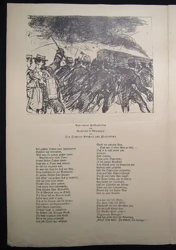 Cassirer Kriegszeit Künstlerflugblätter Nr.43 4 Original Lithographien 1915