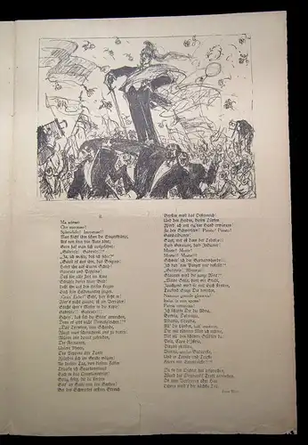 Cassirer Kriegszeit Künstlerflugblätter Nr.43 4 Original Lithographien 1915