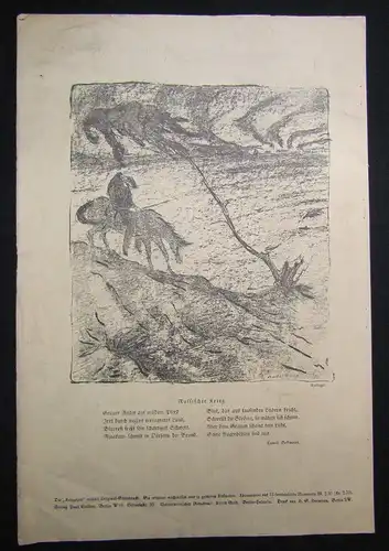 Cassirer Kriegszeit Künstlerflugblätter Nr.35 4 Original Lithographien 1915
