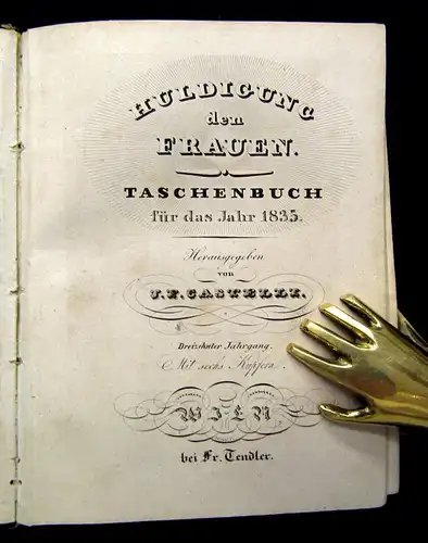 Castelli Huldigung den Frauen Taschenbuch für das Jahr 1835 Belletristik mb