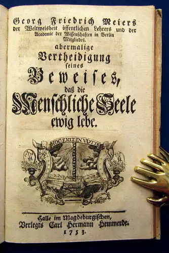 Meiers, Georg Friedrich 1753/1754 Gedanken von Schertzen am