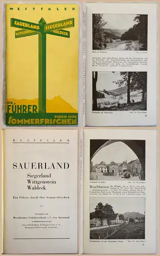 Reiseprospekt Reiseführer Westfalen Sauerland Siegerland Wittgenstein 1927 xz
