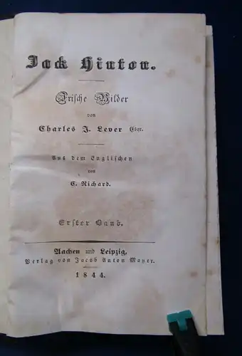 Lever Jack Hinton 1844 2 Bd in 1 Geschichte Militaria Militaria sehr selten js