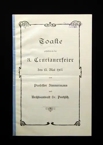 Konvolut- Kreuzschulfest Crucianer um 1900 17 Einzelteile Dresdner Kreuzchor