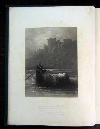 Tennyson Alfred Elaine 1867 Gustav Dore dekorativ Rundumgoldschnitt 9 Tafeln