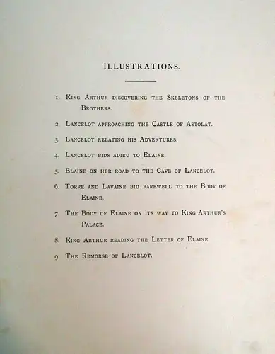 Tennyson Alfred Elaine 1867 Gustav Dore dekorativ Rundumgoldschnitt 9 Tafeln