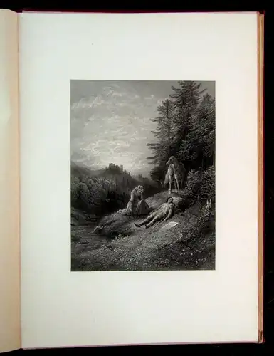 Tennyson Alfred Enid 1868 Gustav Dore dekorativ Rundumgoldschnitt 9 Tafeln