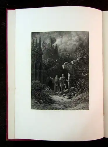 Tennyson Alfred Enid 1868 Gustav Dore dekorativ Rundumgoldschnitt 9 Tafeln