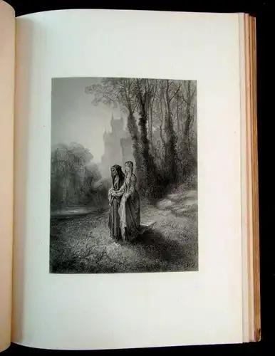 Tennyson Alfred Enid 1868 Gustav Dore dekorativ Rundumgoldschnitt 9 Tafeln