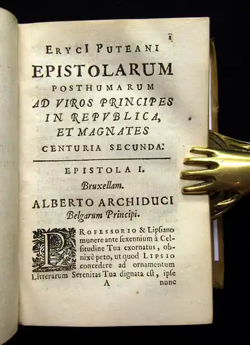 Puteanus 1662 Epistolarum Apparatus Posthumus, Briefesammlung, Literatur