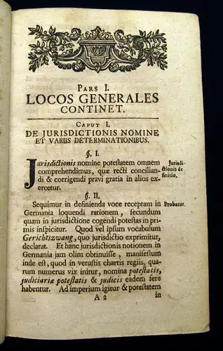 Puffendorf  1740 Jurisdictione Germanica, Liber. Rechtswissenschaft, Jura