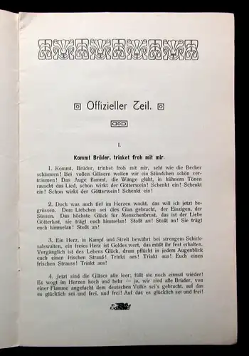 Fest-Kommers-Lieder anläßlich der Feier des 50.Gebrurtstages des Kaisers 1909