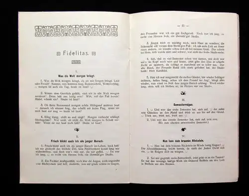 Fest-Kommers-Lieder anläßlich der Feier des 50.Gebrurtstages des Kaisers 1909