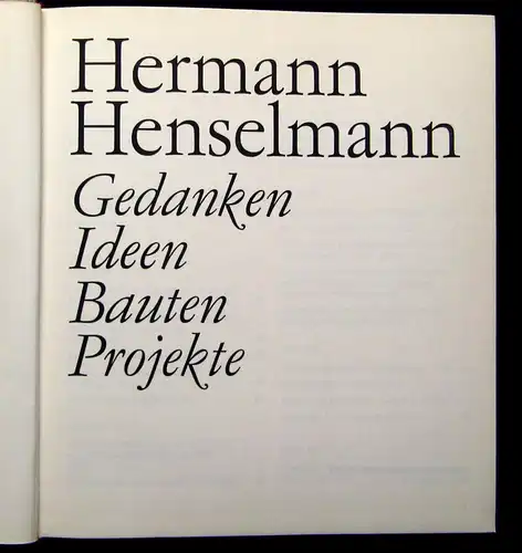 Hermann Henselmann Gedanken Ideen Bauten und Projekte 1978 Architektur