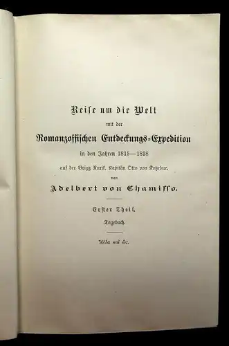 Kurz Chamissos Werke Bd.1-2 Gedichte Reise um die Welt 1815-1818 Klassiker