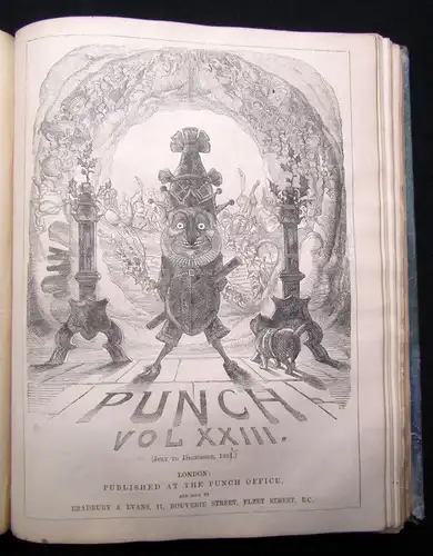 Punch Vol XXII u XXIII Europa Asien Afrika Amerika 2 in 1  1852 englisch Satire