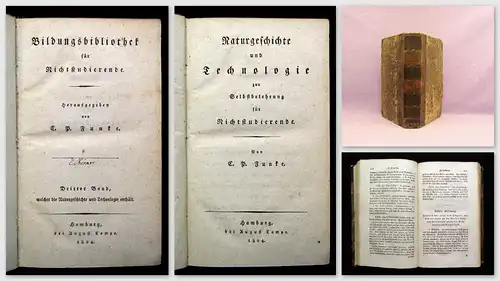 Funke Bildungsbibliothek für Nichtstudierende 1804 Naturgeschichte Technologie